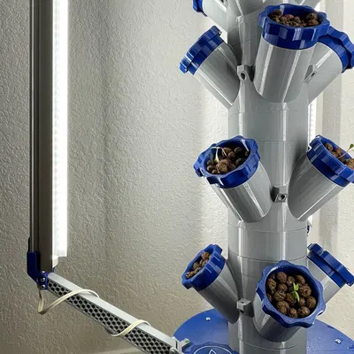 Tháp thủy canh Module tùy chỉnh có đèn trồng cây