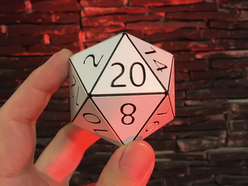 Xúc xắc D20 - gấp, lắp ráp bằng khớp nối - Image 1