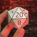 Xúc xắc D20 - gấp, lắp ráp bằng khớp nối - Thumbnail 1