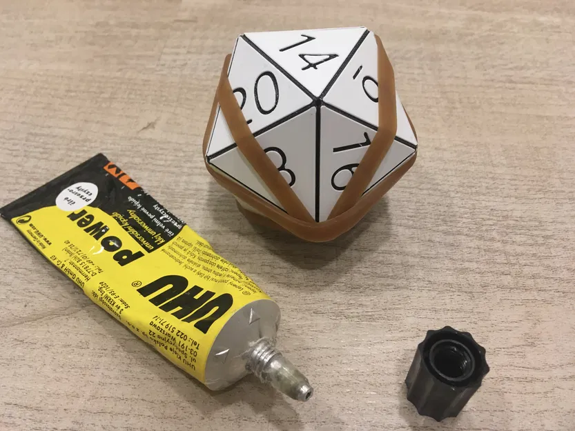 Xúc xắc D20 - gấp, lắp ráp bằng khớp nối - Image 4