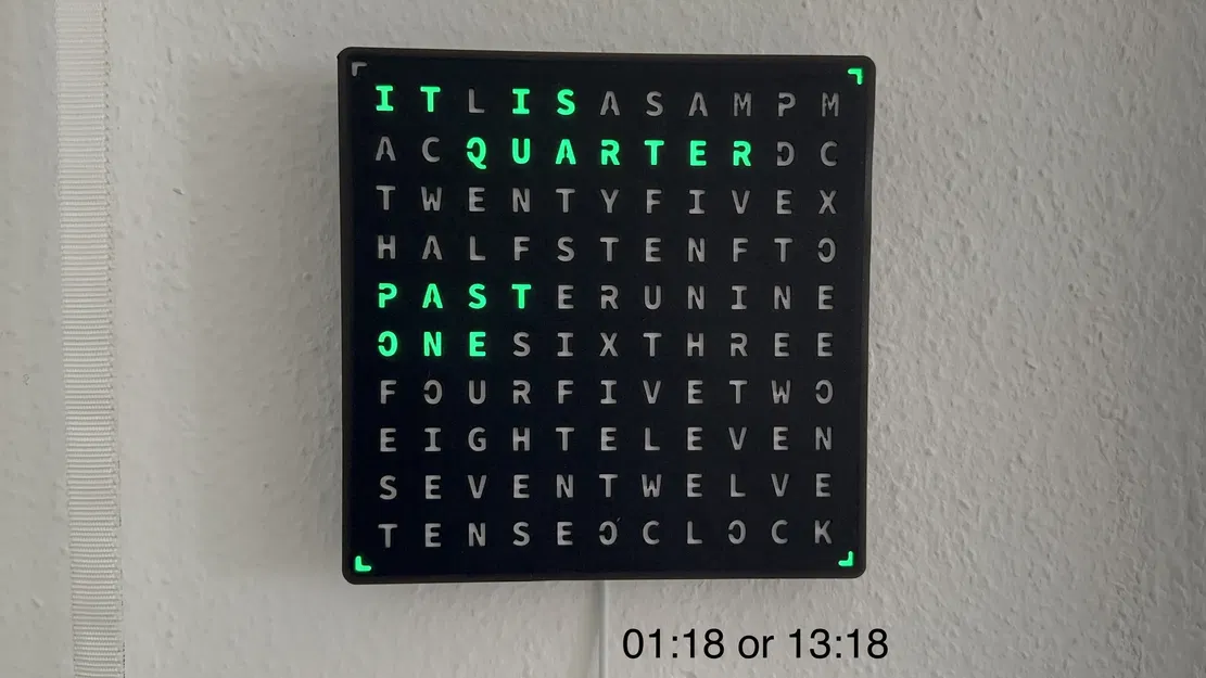 WordClock (2022) - Đồng hồ chữ LED đa chức năng - Image 3