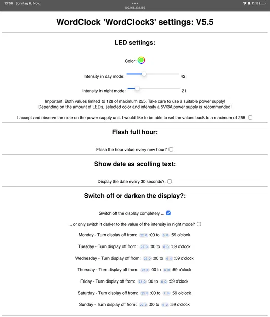 WordClock (2022) - Đồng hồ chữ LED đa chức năng - Image 27