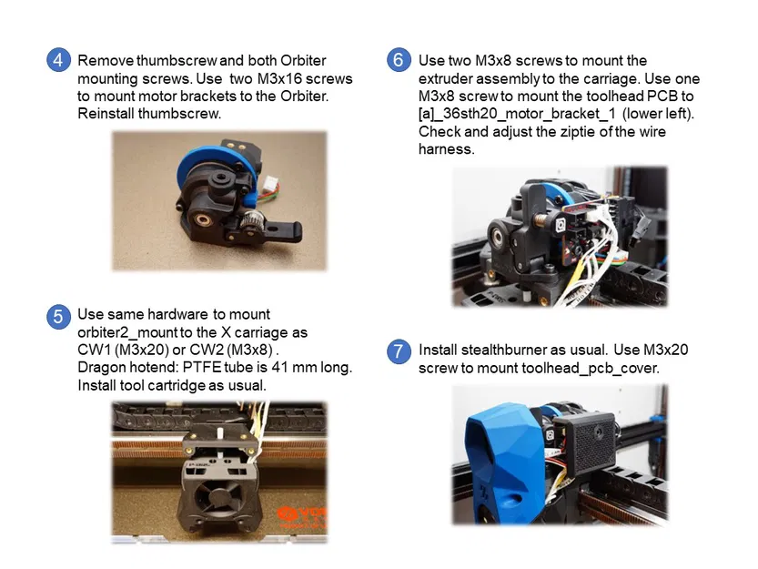 Giá đỡ Orbiter2 nhẹ cho VORON Stealthburner với AB toolhead PCB - Image 4