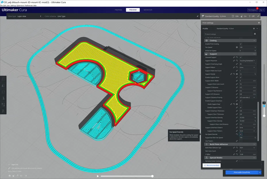 Ngàm cảm biến BL-Touch tùy chỉnh cho Ender 3 và CR10 (có file STEP) - Image 11