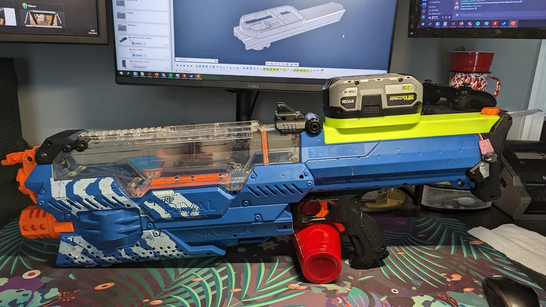 Nắp Pin Nerf Rival Nemesis Phiên Bản Ryobi - Image 1