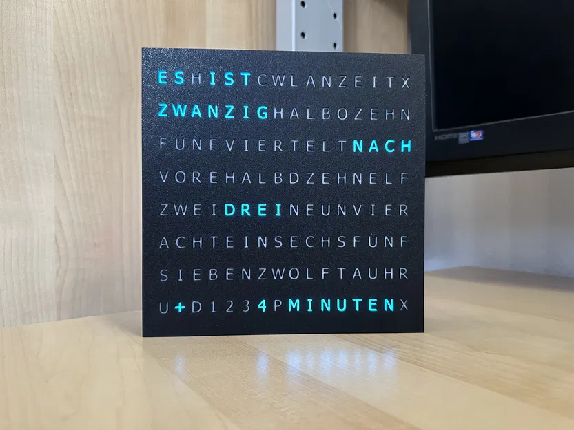 WordClock 16x8 LED matrix (2023-V2) - Image 2