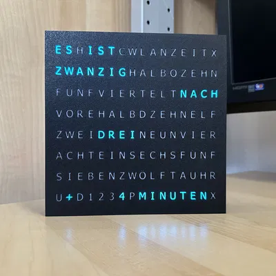 WordClock 16x8 LED matrix (2023-V2)