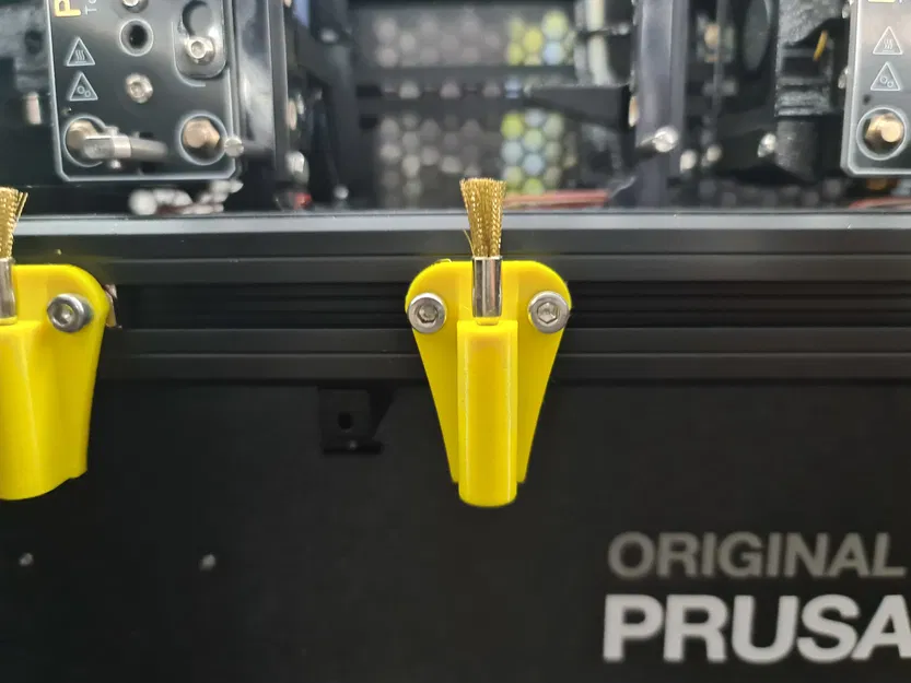 Prusa XL series: Bàn chải vệ sinh đầu phun (CẬP NHẬT: thêm bộ đánh dấu vị trí, 2 bộ hứng mảnh vụn được thiết kế lại) - Image 7