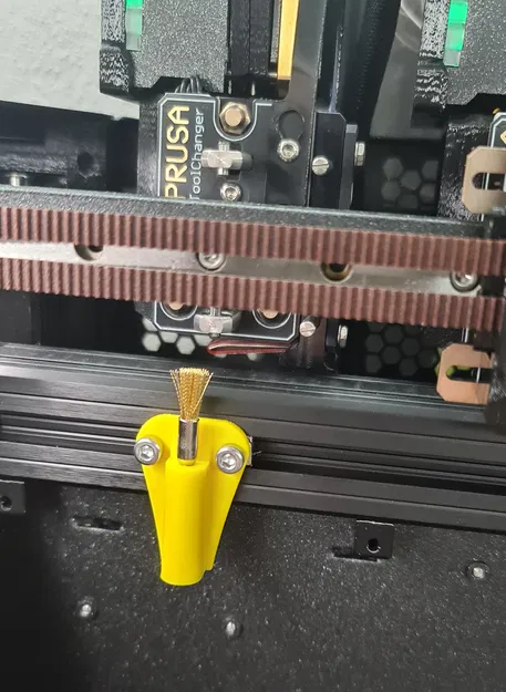 Prusa XL series: Bàn chải vệ sinh đầu phun (CẬP NHẬT: thêm bộ đánh dấu vị trí, 2 bộ hứng mảnh vụn được thiết kế lại) - Image 8