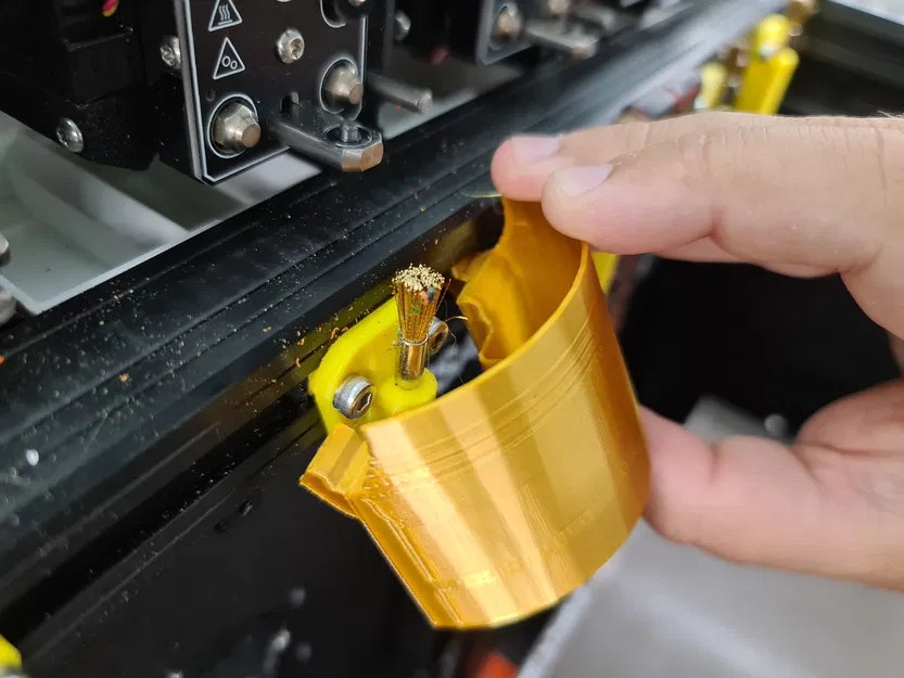 Prusa XL series: Bàn chải vệ sinh đầu phun (CẬP NHẬT: thêm bộ đánh dấu vị trí, 2 bộ hứng mảnh vụn được thiết kế lại) - Image 14