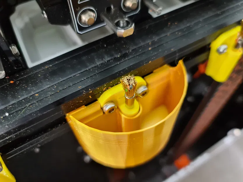 Prusa XL series: Bàn chải vệ sinh đầu phun (CẬP NHẬT: thêm bộ đánh dấu vị trí, 2 bộ hứng mảnh vụn được thiết kế lại) - Image 15