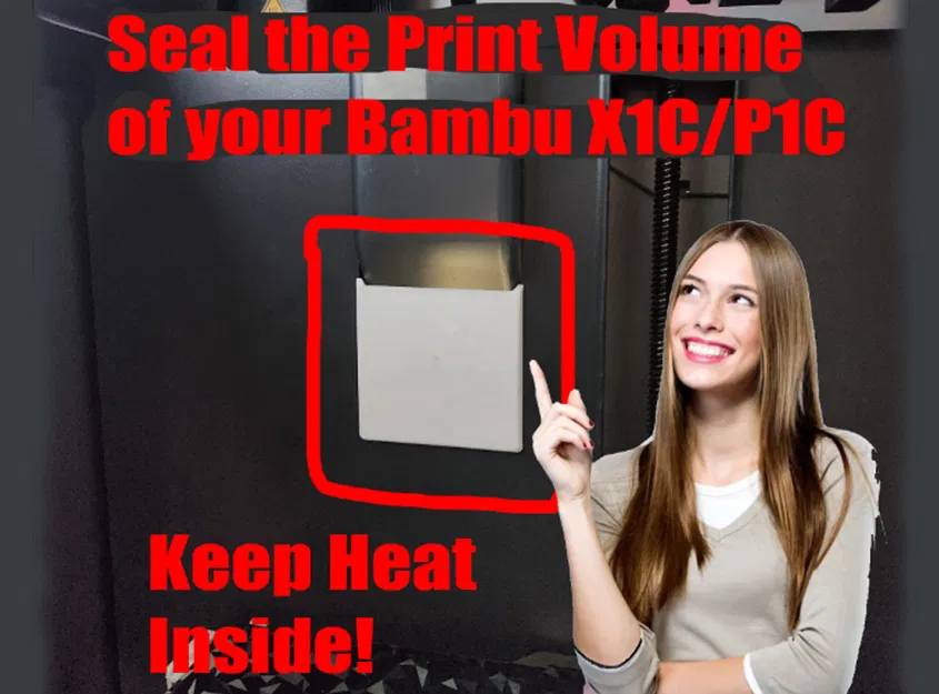 Bambú Lab X1C/P1P/X1 - Nắp Bịt Ống Xả Chất Thải Bên Trong - Image 1