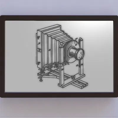 Tranh Nghệ Thuật Bản Quyền Máy Ảnh Với Ống Nhún