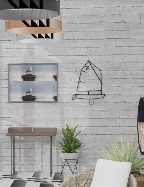 Mô Hình Thuyền Optimist Treo Tường Cho Dân Chơi Biển - Image 1