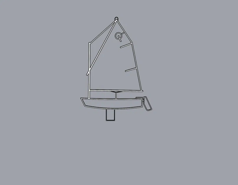 Mô Hình Thuyền Optimist Treo Tường Cho Dân Chơi Biển - Image 2