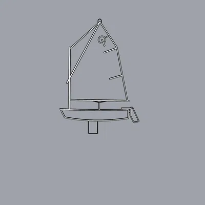 Mô Hình Thuyền Optimist Treo Tường Cho Dân Chơi Biển