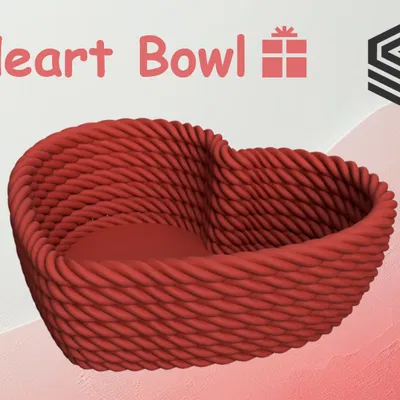 Bát Trái Tim Dây Thừng (Sang Trọng & Hiện Đại)