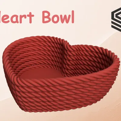 Bát Trái Tim Dây Thừng (Sang Trọng & Hiện Đại)