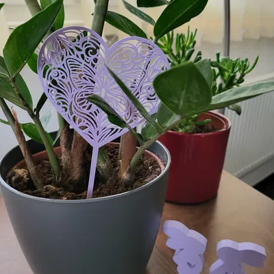 Trái tim trang trí hoa và con vật