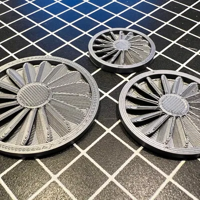 Chân đế Miniature Hoa văn Quạt