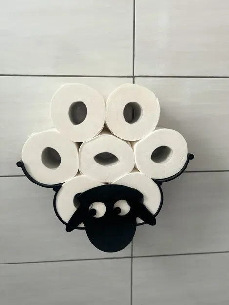 Mô hình cừu với cuộn giấy vệ sinh - Image 1