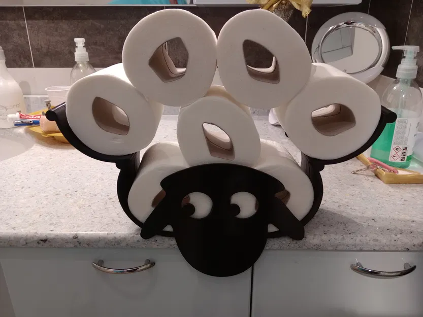 Mô hình cừu với cuộn giấy vệ sinh - Image 3