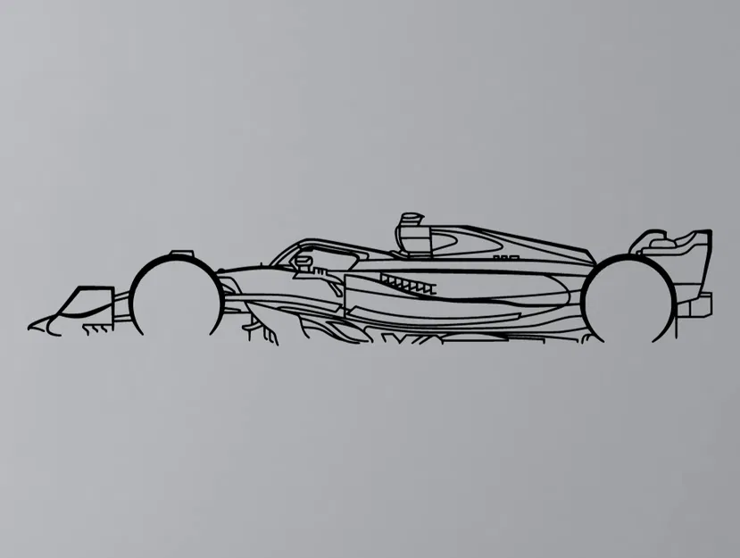 Tranh Treo Tường Hình Bóng Mercedes F1 - Image 1
