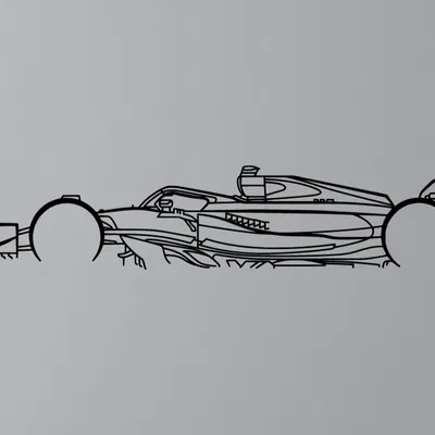 Tranh Treo Tường Hình Bóng Mercedes F1