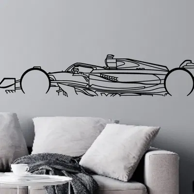 Tranh Treo Tường Hình Bóng Mercedes F1