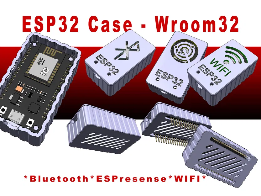 Vỏ Hộp ESP32 Wroom-32 Có Nắp Bluetooth, Wifi, ESPresence và WLED - Image 1