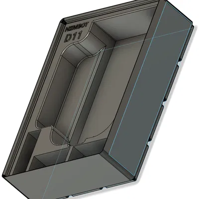 Hộp Gridfinity Máy in nhãn Niimbot D11 & Cuộn nhãn Dự phòng (3x4x6)