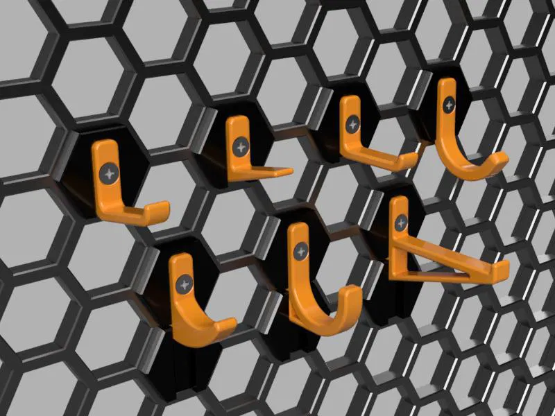 Bộ móc treo cho tường mạng ong (HSW) - Image 1