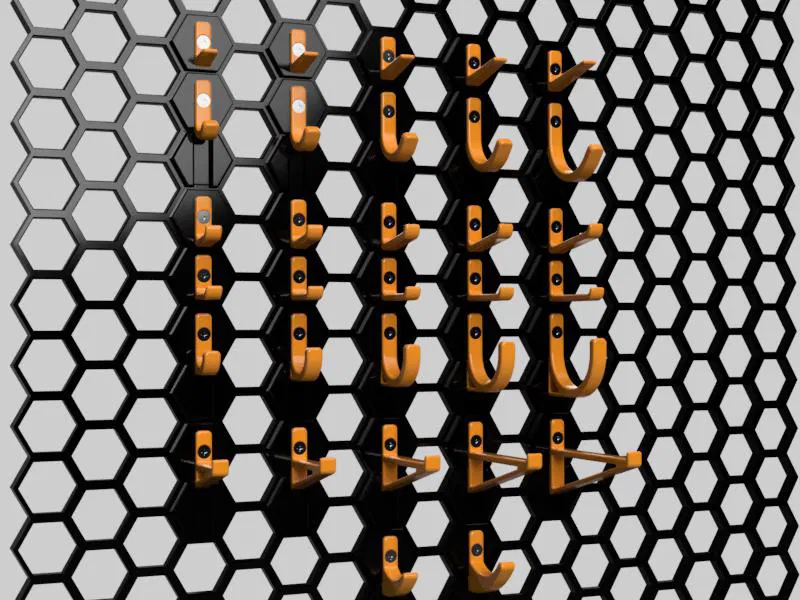 Bộ móc treo cho tường mạng ong (HSW) - Image 2