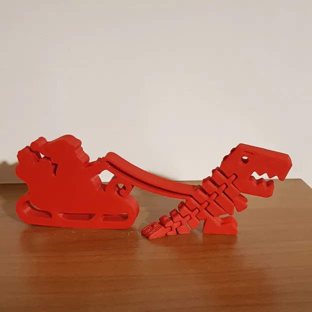 Tê Giác Tái Sinh Lái Xe Trượt Tuyết Ông Già Noel (có file STEP) - Image 1