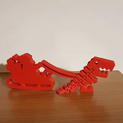 Tê Giác Tái Sinh Lái Xe Trượt Tuyết Ông Già Noel (có file STEP)