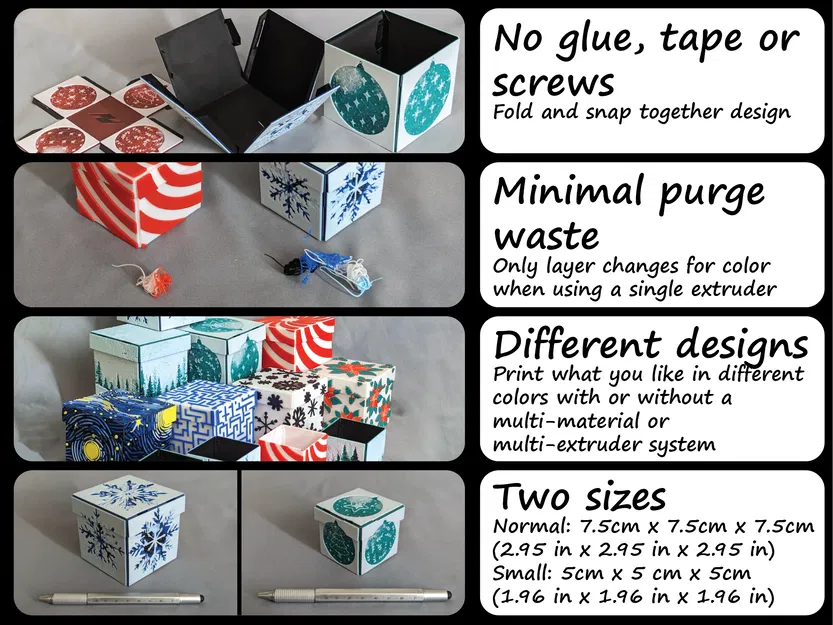 Hộp quà trang trí có thể gấp lại - Image 2