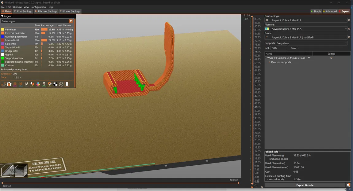 Giá đỡ & Vòng lấy nét Wyze Cam V3 cho Anycubic Kobra 2 Max / Pro / Plus - Image 9