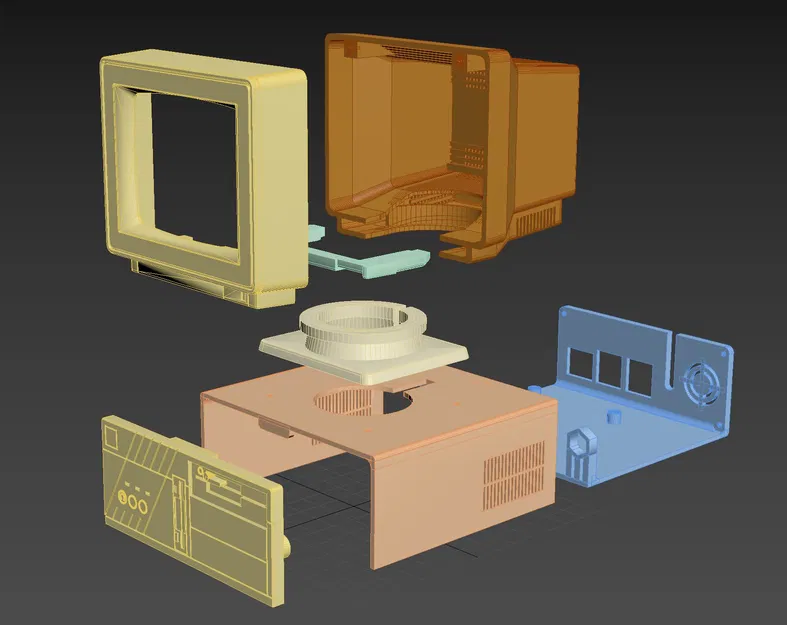 Vỏ Case Máy Tính Để Bàn Retro cho Raspberry Pi - Image 3