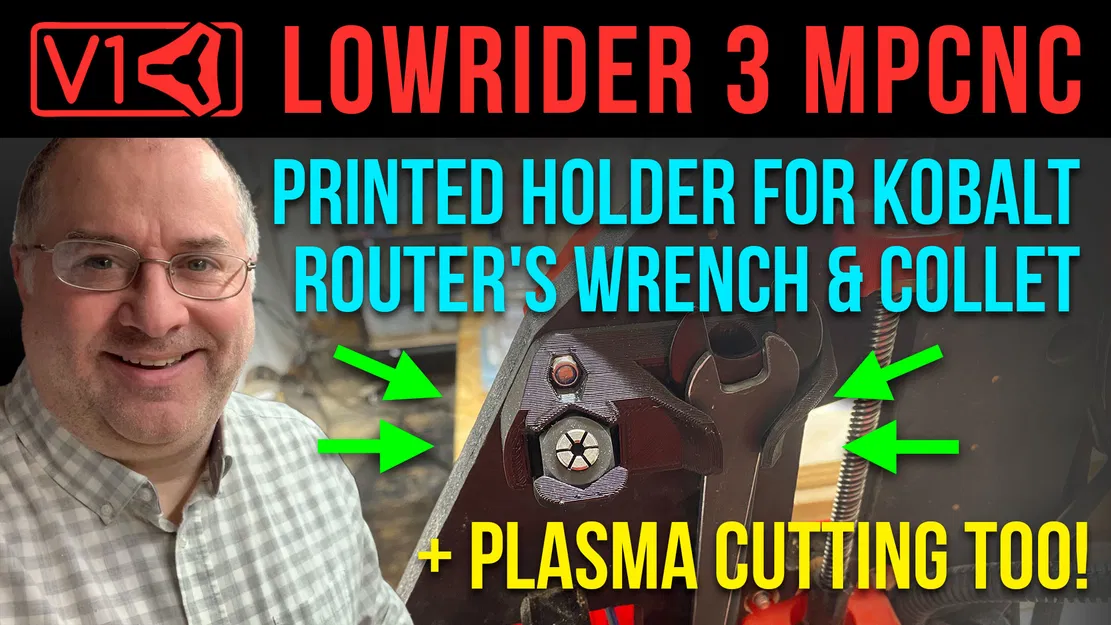 LowRider 3 CNC - Giá đỡ in cho Cờ lê máy phay Kobalt và Bộ đai ốc đầu kẹp ER-11 - Image 4