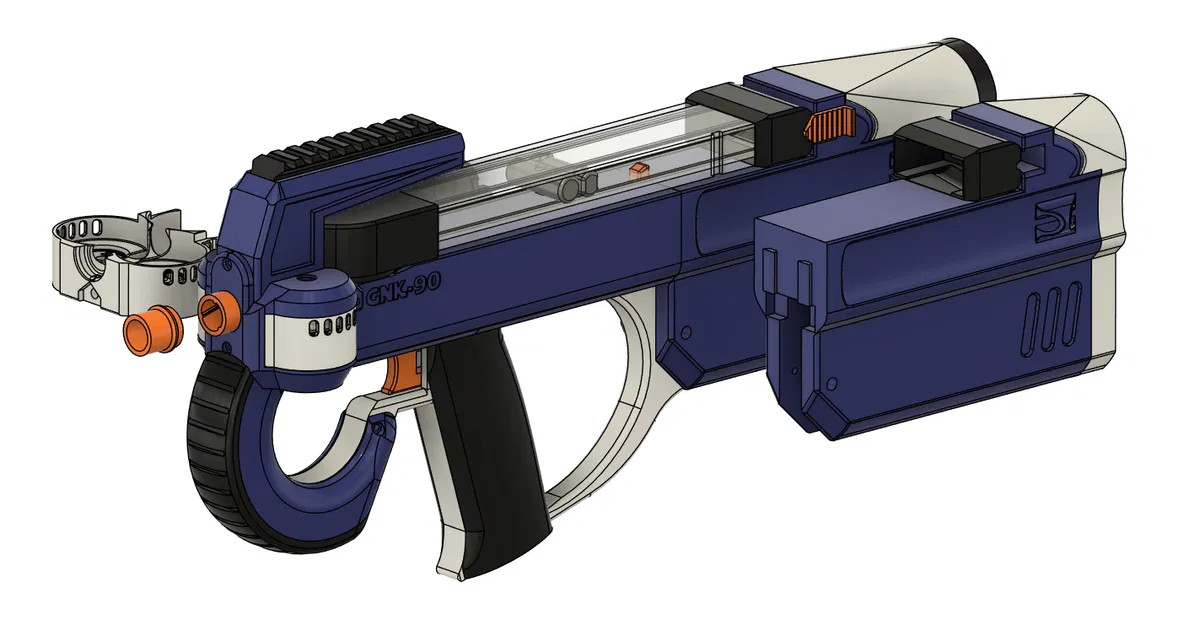 GnK-90: Súng Nerf Nạp Đạn Từ Trên, Chạy Bằng Solenoid, Động Cơ Không Chổi Than - Image 3