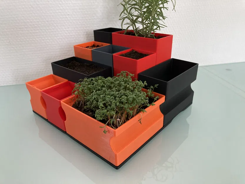 Chậu trồng cây tự tưới có thể tùy chỉnh/Bộ ươm mầm - Image 1