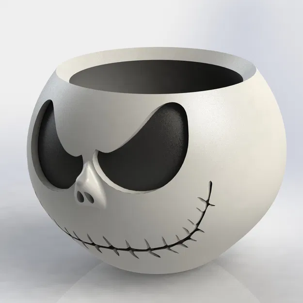 Jack SkellingPot - Chậu/Bình cắm hoa & Đèn lồng bí ngô - Image 1