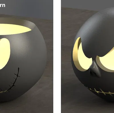 Jack SkellingPot - Chậu/Bình cắm hoa & Đèn lồng bí ngô