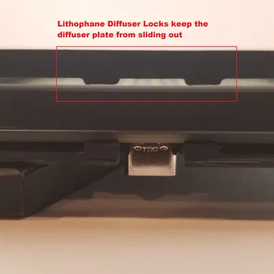 Khung Ảnh Lithophane Bambu Remix - Không Logo + Khóa Tấm Khuếch Tán