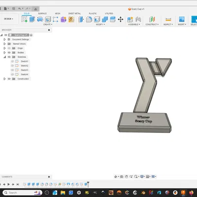 Chân đế cúp YMCA Scary