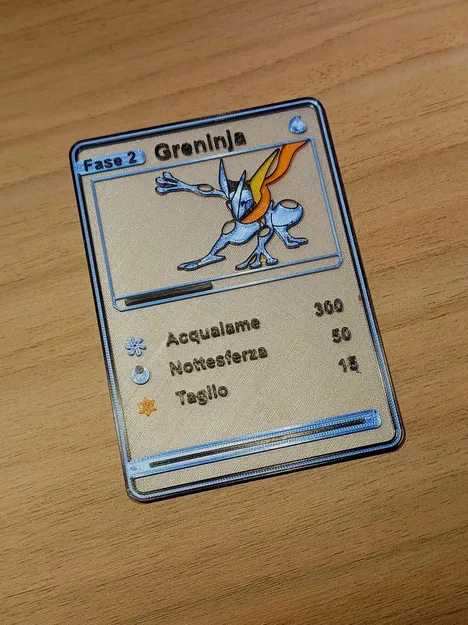 Thẻ Pokemon - Greninja (Tiếng Ý) - In 3D - Đổi Màu Thủ Công - Image 1