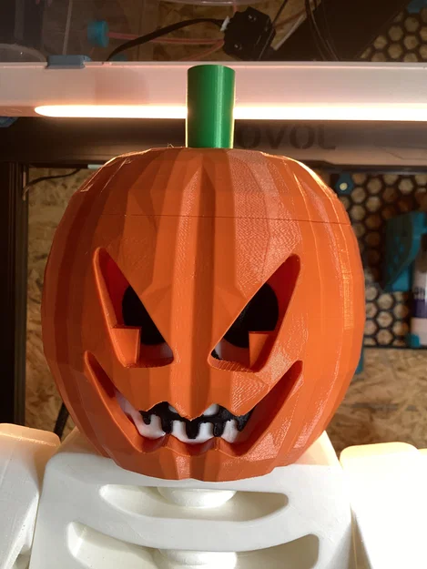 Đầu Bí Ngô Kiểu Lego cho Bộ Xương Kiểu Lego (Tỷ lệ 10:1) - Image 2