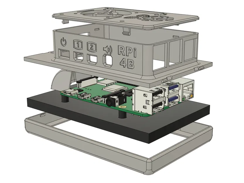 Case cho BigTreeTech PITFT50 V1.0 và Raspberry Pi 4 Model B [có source] - Image 3