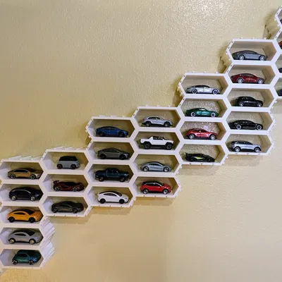 Kệ Trưng Bày Module Hình Lục Giác Cho Xe 1:64