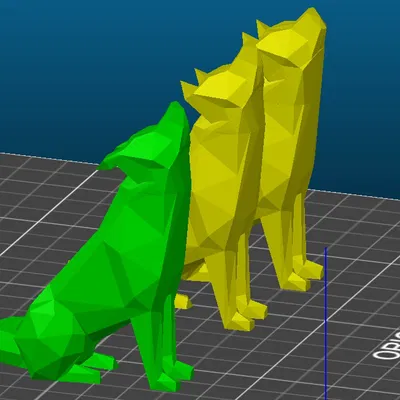 Sói Đội Kèn Phong Cách Low Poly Cho Hướng Đạo